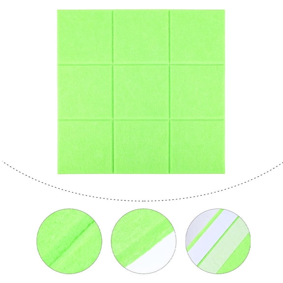 MEIBUTYUP Green Felt Announcement Board with Self-Adhesive Backing for Home, Office, Classroom Decoration and Organization