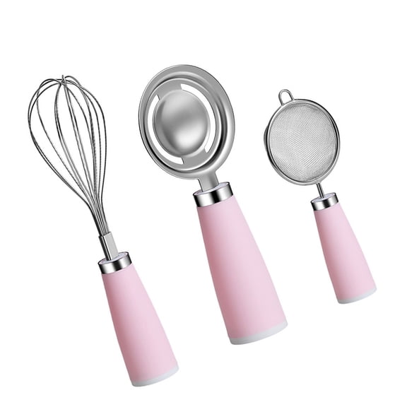 MEIBUTYUP Vertical Stainless Steel White Separator with Silicone Base, Easy to Clean Kitchen Tool, 1 Set