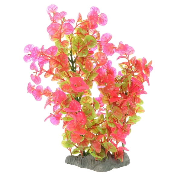 MEIBUTYUP Durable Wear-Resistant Artificial Plant Pink 1Set For Aquarium Setup