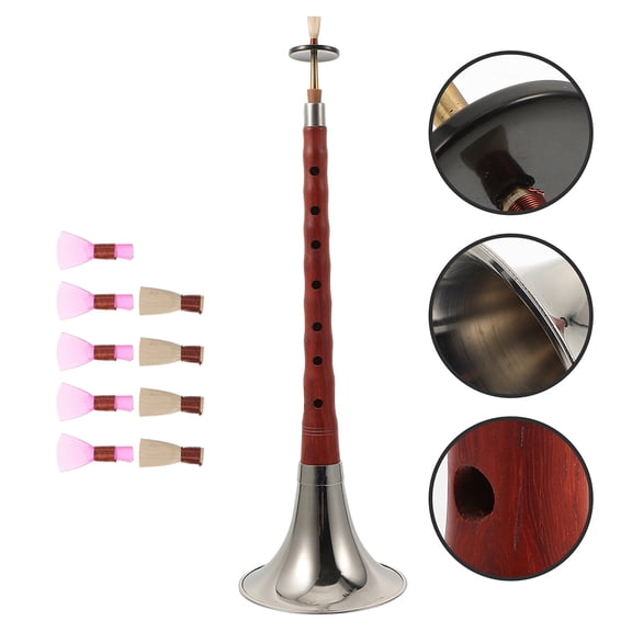 MEIBUTYUP 1 Set Ethnic Wind Instrument Light Brown Made from Rosewood for Beginners