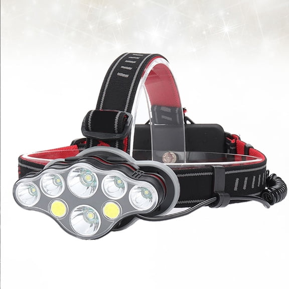 MEIBUTYUP Rechargeable Headlamp with 90 Adjustable Beam, USB Charging, Aluminum Alloy, 8 LED for Outdoor Activities