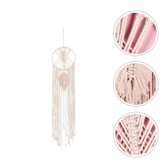 MEIBUTYUP Handwoven Dream Catcher Wall Hanging, Elegant Hemp Tapestry Decoration for Room, Boho Style 1 Set