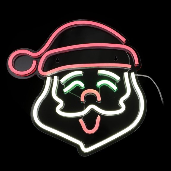 MEIBUTYUP White Santa Decorative LED Lamp USB Powered Neon Light for Home Decor and Party Atmosphere