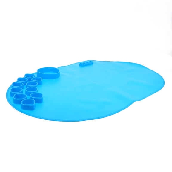 MEIBUTYUP Reusable Blue Silicone Palette Mat for DIY Resin and Painting Use