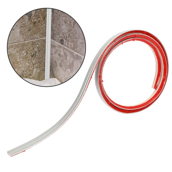 MEIBUTYUP Silver PVC Flexible Wall Corner Trim Self Adhesive Peel and Stick Molding for Modern Interiors