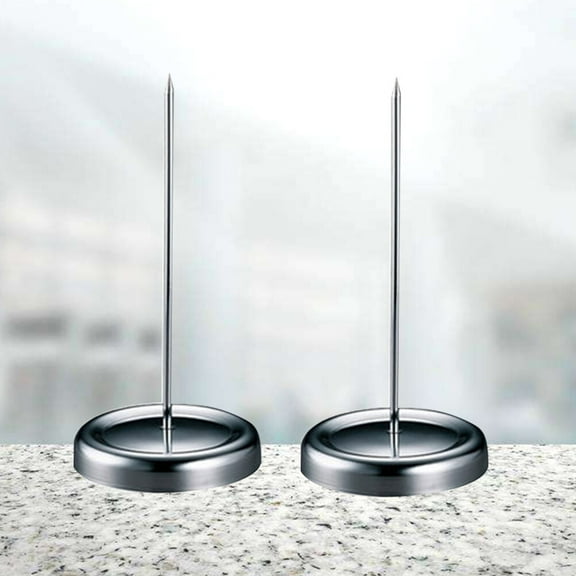 MEIBUTYUP Stainless Steel Bill Holder Silver Multifunctional for Office 3Pcs