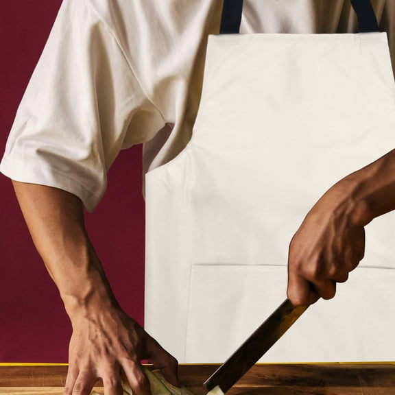 MEIBUTYUP Simple Design Beige Pottery Apron for Women, PVC Material, 1 Pack, Lightweight and Comfortable