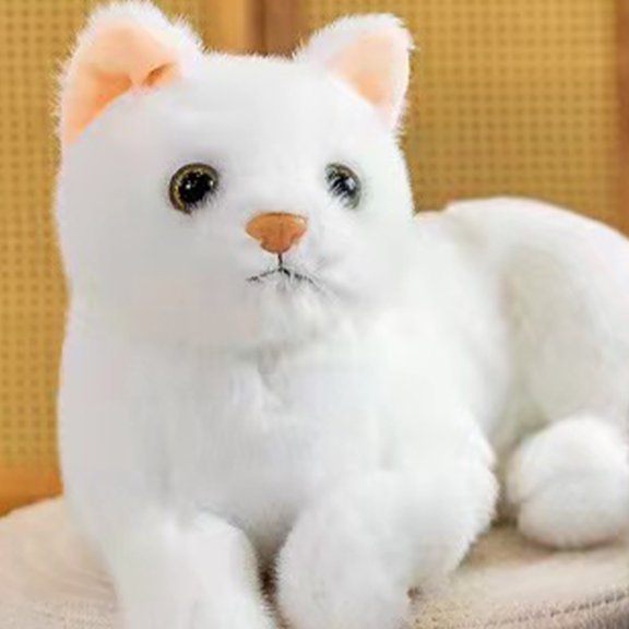 MEIBUTYUP Realistic Plush Kitten Doll Simulation Animal Model Ornament for Bedroom Decor 1 Set Soft Stuffed Toy