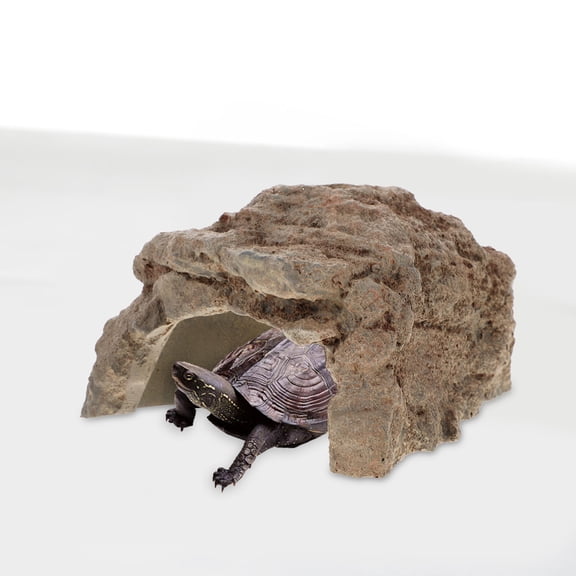 MEIBUTYUP Resin Reptile Hide Stone Light Brown Safe Craft for Terrarium Decoration