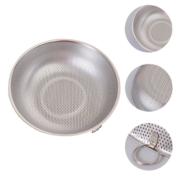 MEIBUTYUP Kitchen Stainless Steel Leaky Basket for Washing Rice Fruits and Vegetables