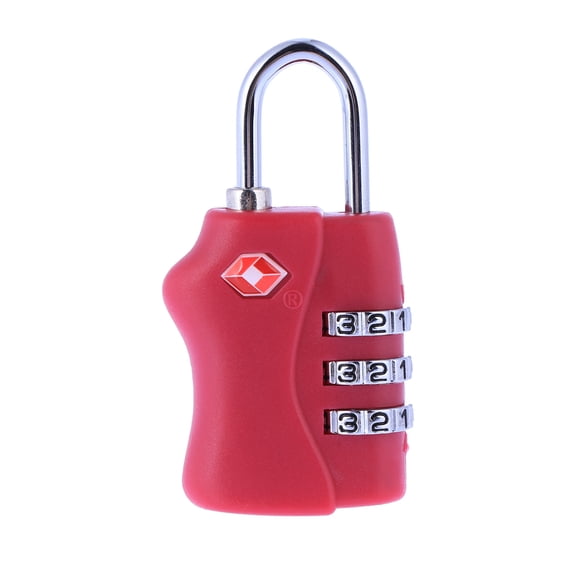 MEIBUTYUP TSA Approved Red Password Lock with Steel Cable Hook for Luggage, , Suitcase Security