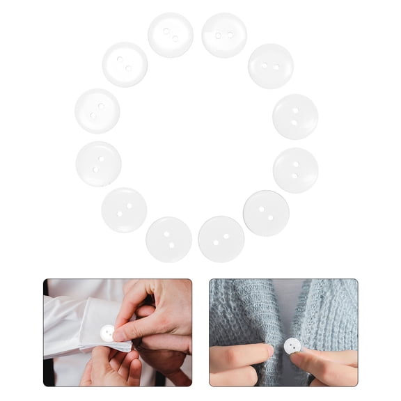MEIBUTYUP Transparent Two Hole Resin Buttons for Sewing, Knitting, Crafts, , Decorative Accessories, Garment and Scrapbooking