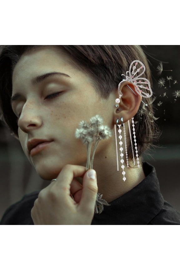 Butterfly Clip On Earring Ear Accessories 1 PCS No Piercing Exaggerated Shape Daily Wear