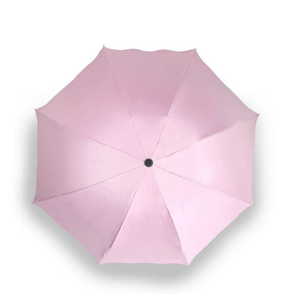 MEIBUTYUP Flower Patterned Sunscreen Umbrella with Waterproof Coating and Lotus Leaf Brim Pink