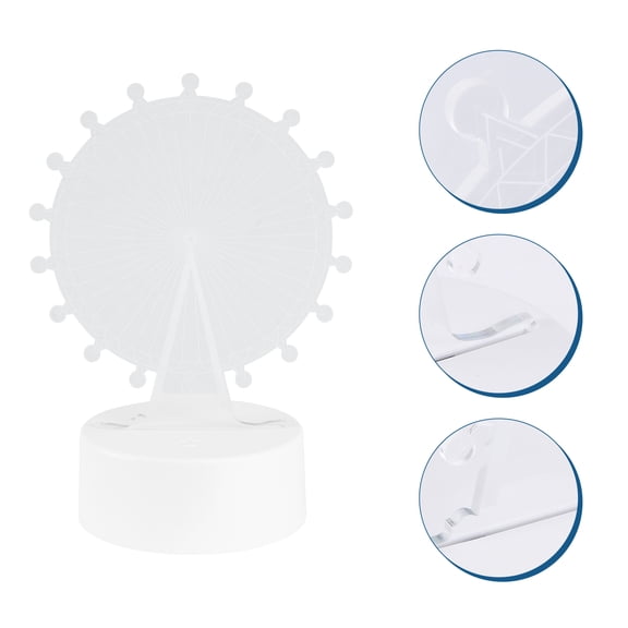 MEIBUTYUP Creative Ferris Wheel 3D Lamp White Touch Color Change