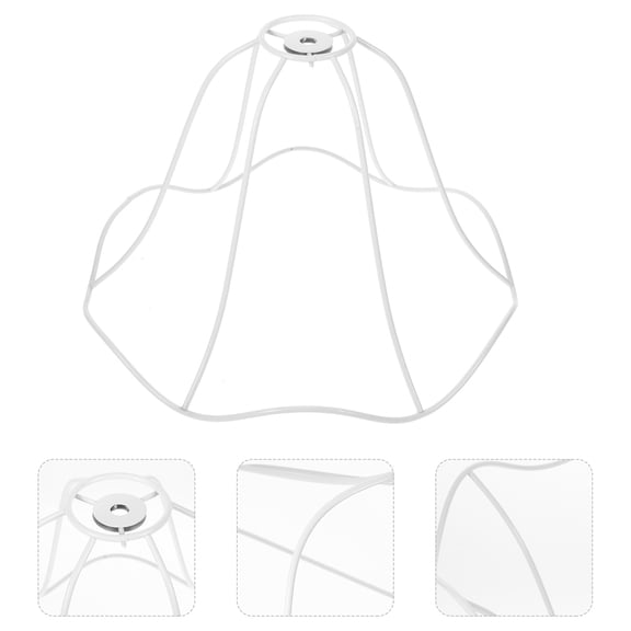 MEIBUTYUP Metal Table Lamp Shade Frame White Wear Resistant for Light Use