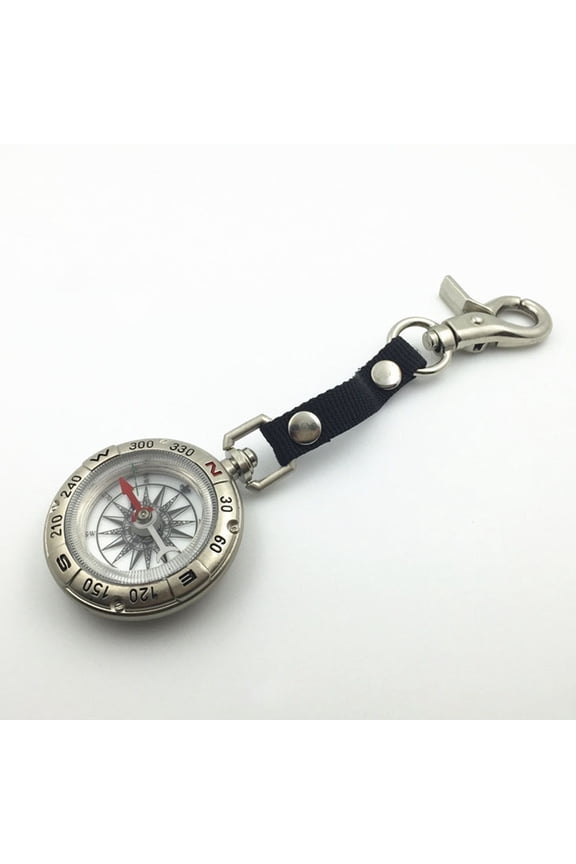 Vintage Pocket Compass Keychain for Outdoor Adventure 2pcs