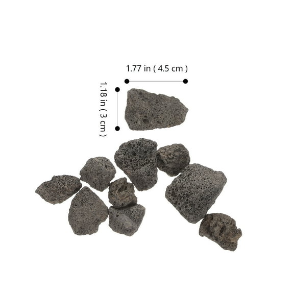 MEIBUTYUP Decorative Volcanic Stone Set, Irregular Dark Brown Natural Rock for Aquarium Decor