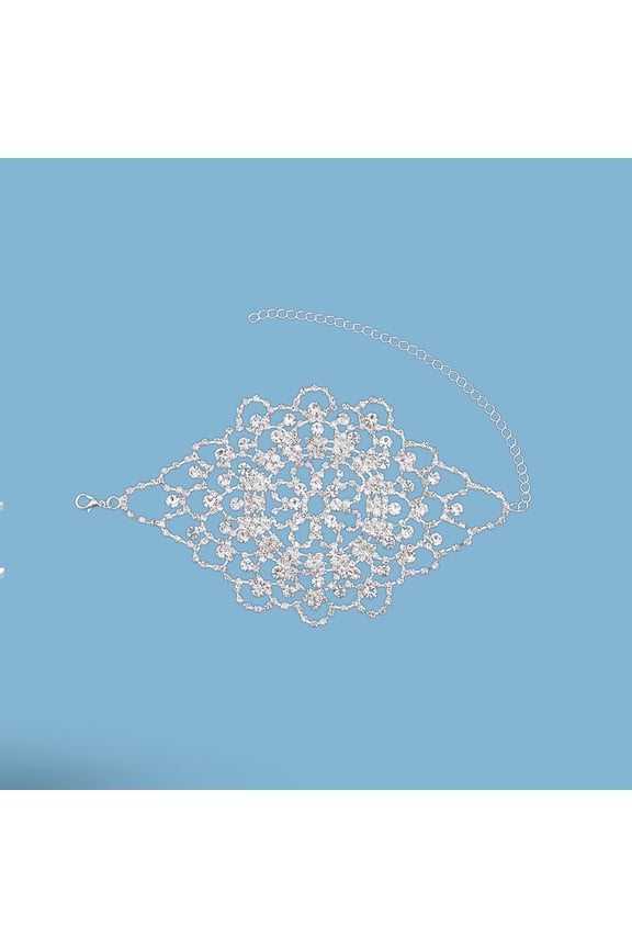 Bridal Hand Jewelry Wedding Decorative Charm Long Section Women 1Set