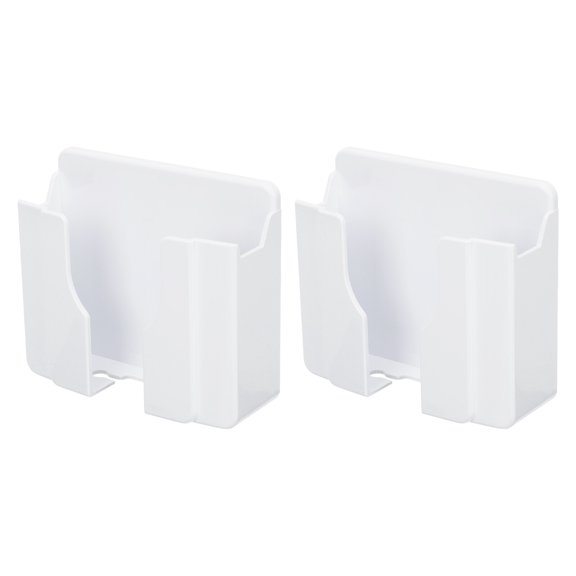 MEIBUTYUP White ABS Wall Phone Holder with Adhesive Design Organizer for Home Bedroom Kitchen Living Room Use