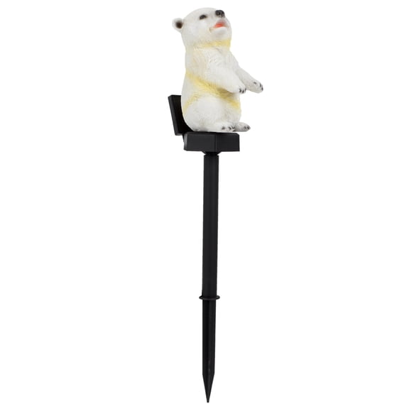 MEIBUTYUP White Bear Shape Lamp Garden Yard LED Outdoor Decorative