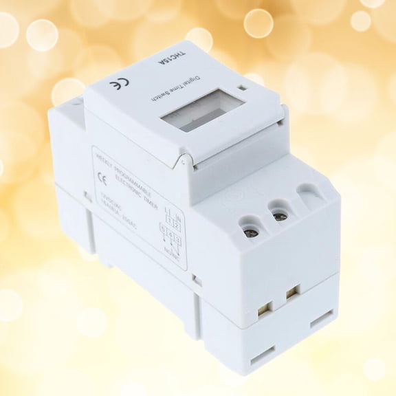 MEIBUTYUP White Programmable Timer with LCD Screen, Easy Programming, Power Management for Home and Office Use