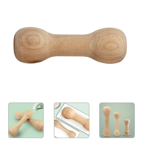 MEIBUTYUP Wood Dog Chew Toys Dog Biting Toy Bone Shaped 1Set