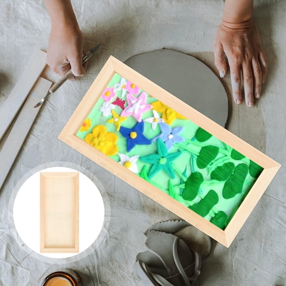MEIBUTYUP Wooden Art Frame for Kids Painting and Clay Art Projects, Creative Craft Supplies for Boys and Girls