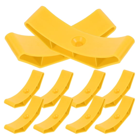 MEIBUTYUP 10Pcs Yellow Dumbbell Rack Weight Stand Lightweight Hollow Design Noise Reduction Home Gym Storage Organizer