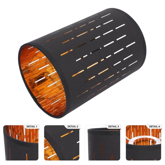 MEIBUTYUP Black Dome Lamp Shade Soft Light Fabric Cover for Table or Floor Lamps 1 Pack