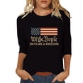 thumbnail image 1 of MEICHEN 250 Anniversary USA Shirt Womens 250th 3/4 Sleeve Flag Graphic American Patriotic Wear Birthday T Shirt, 1 of 4