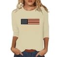 thumbnail image 1 of MEICHEN 250 Anniversary USA Shirt Womens 250th 3/4 Sleeve Flag Graphic American Patriotic Wear Birthday T Shirt, 1 of 4