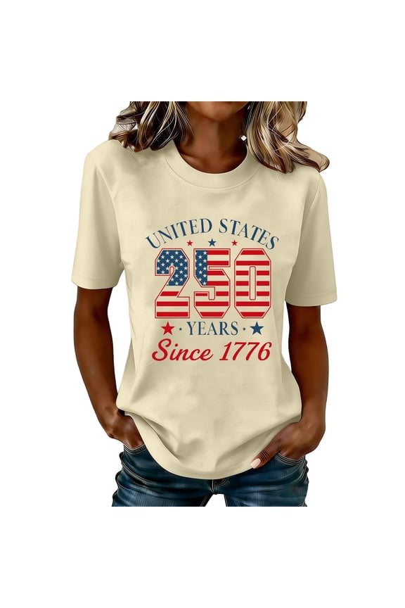 250th Anniversary USA Shirt Womens States 250th T Shirt 1776 American Flag Graphic Tee 4 of July Top Summer 4th of July Tops