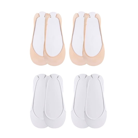 MEICHEN 4 Pairs Women's Cotton No Show Socks Thin Cozy Solid Color Sock Slippers Breathable Low Cut Socks