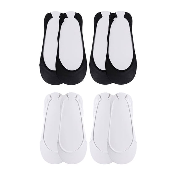 MEICHEN 4 Pairs Women's Cotton No Show Socks Thin Cozy Solid Color Sock Slippers Breathable Low Cut Socks