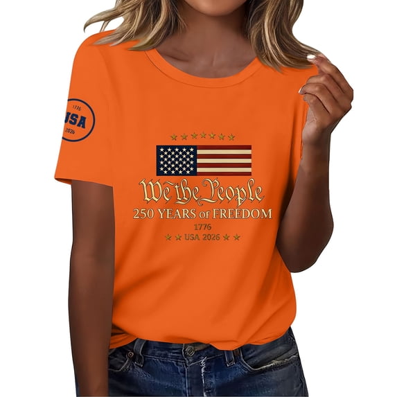MEICHEN 4th Of July Shirts For Women Summer USA Star Stripes Graphic Tees Memorial Day Outfit 250th Anniversary USA Shirt