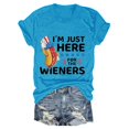 thumbnail image 1 of MEICHEN 4th of July Women's Independence Day I'm Just Here for The Flag Print Crew Neck T Shirt Summer 250th Anniversary Tops, 1 of 4