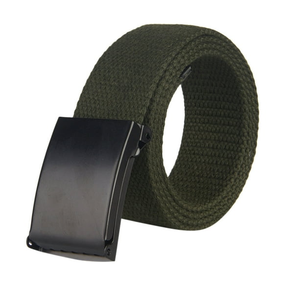 MEICHEN Army Green Belt for Women and Men,Fashion Elastic Buckle Belt Solid Color Canvas Waistband,Unisex Accessories Wide Belt