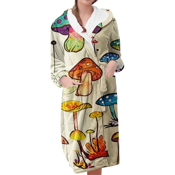 MEICHEN Bath Robes for Women Fashion Blanket Hoodie Adults Fall Warm Cozy Thick Oversized Wearable Blanket Sweatshirt with Sleeves Pocket Women's Summer Loungewear