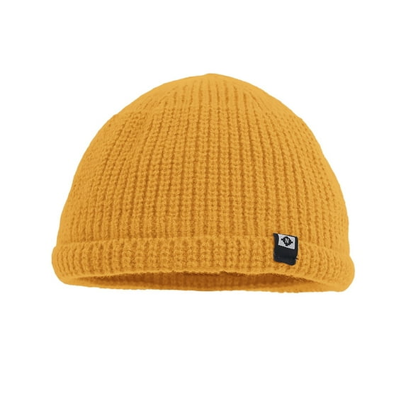 MEICHEN Beanie for Elegant Women Fashion New Winter Warm Hats for Women with Thick Fleece Cold Proof and Ear Protecting Slimming Knitted Wool Hats Winter Accessories Yellow