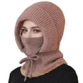 thumbnail image 1 of MEICHEN Beanie for Elegant Women Fashion Women's Winter Hat Scarf Velvet Insulation Anti Cold Wind Winter Cycling Knitted Woolen Hat Winter Accessories Pink, 1 of 6