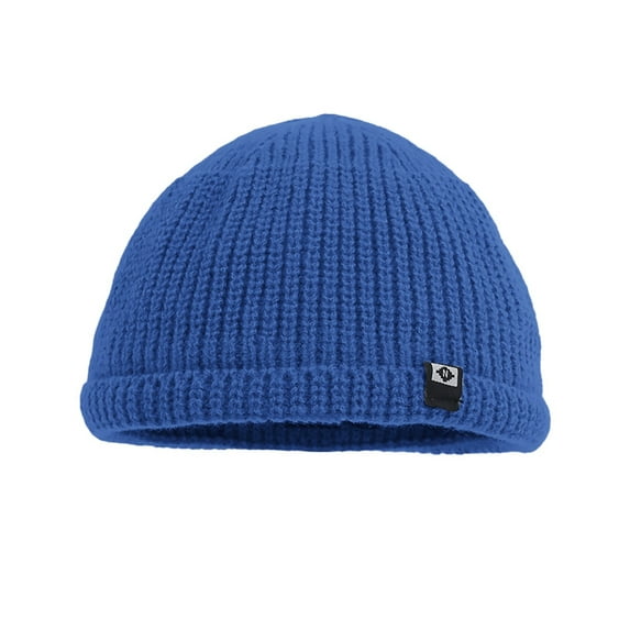 MEICHEN Beanie for Graceful Ladies Fashion New Winter Warm Hats for Women with Thick Fleece Cold Proof and Ear Protecting Slimming Knitted Wool Hats Winter Accessories Blue
