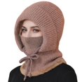 thumbnail image 1 of MEICHEN Beanie for Elegant Women Fashion Women's Winter Hat Scarf Velvet Insulation Anti Cold Wind Winter Cycling Knitted Woolen Hat Winter Accessories Pink, 1 of 6