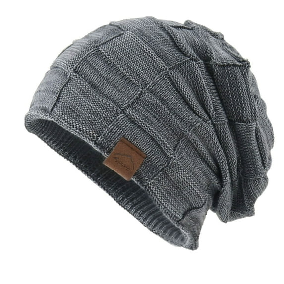 MEICHEN Beanie for Graceful Ladies Fashion Women Winter Mixed Color Wool Knitting Hat Warm Fashion Pullover Warm Hat Winter Accessories Gray