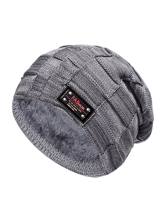 Beanie for Men, Winter Hats for Guys Cool Mens Lined Knit Warm Thick Skully Stocking Binie Hat, Fall Winter Fashion Accessories