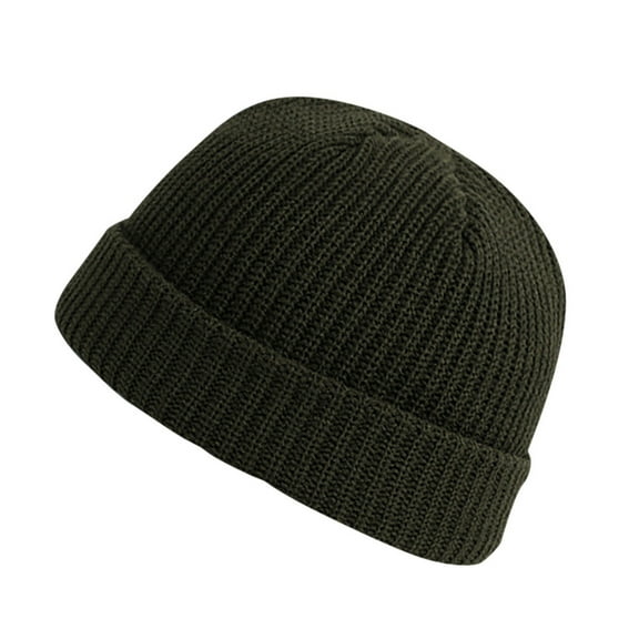 MEICHEN Beanie for Pretty Women Fashion Unisex Fashion Warm Winter Casual Knitted Hat Solid Color All-match Thick Hat Winter Accessories Green