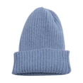 thumbnail image 1 of MEICHEN Beanie for Pretty Women Fashion Women's Autumn and Winter New Versatile Casual Knitted Woolen Hat Winter Accessories Blue, 1 of 3