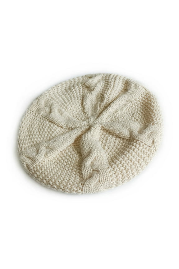 Beret Hat for Women, Women Lady Knitted Wool Beret Braided Baggy Beanie Crochet Hat Winter Ski Knitted Cap, Fall Winter Fashion Accessories