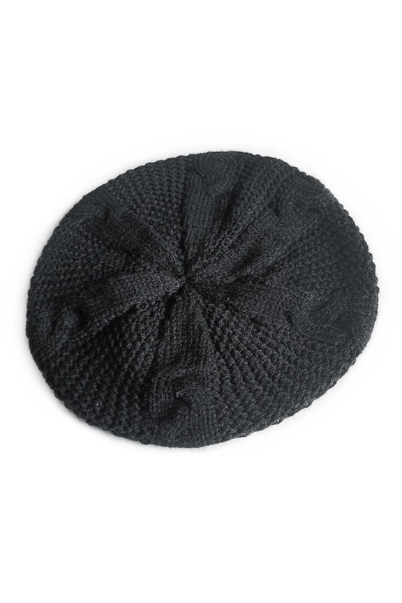 Beret Hat for Women, Women Lady Knitted Wool Beret Braided Baggy Beanie Crochet Hat Winter Ski Knitted Cap, Fall Winter Fashion Accessories