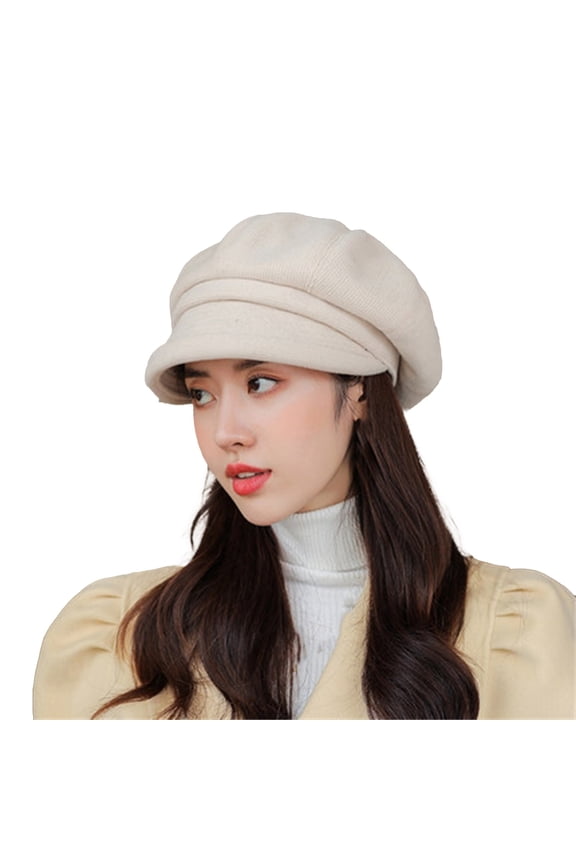 Beret Hat for Women, Women Newsboy Cap Visor Beret Hats Soft Panels Vintage Cabbie Hat Cap for Women, Fall Winter Fashion Accessories